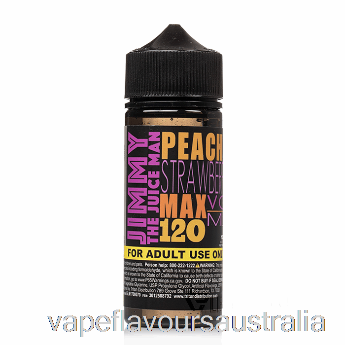 Vape Flavours Australia Peachy Strawberry - Jimmy The Juiceman - 120mL 3mg